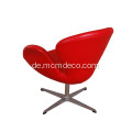 Hochwertige rote Leder Schwan Stuhl Replik